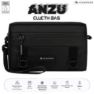 Promo Bulan Ini - Highmore ANZU Tas Selempang & Clucth Tas Tangan 3in1 Original Waterproof Pria Hitam