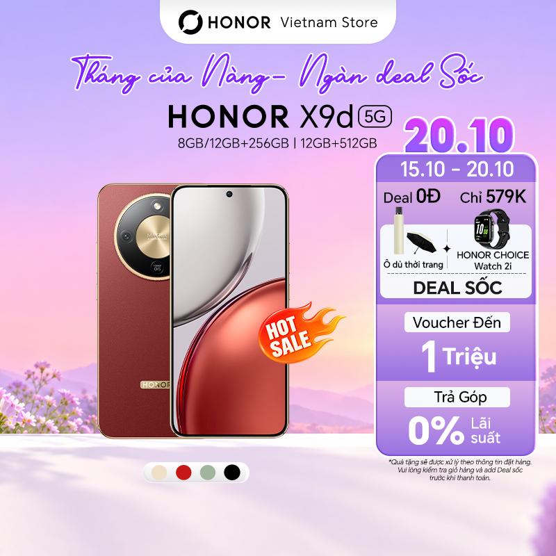 [HOT] Điện Thoại Honor X9d 5G 8/12 GB + 256/512 GB, Chip Snapdragon 6 Gen 4, Pin 8300 mAh, Kháng Nước IP69K, Bảo Hành 24 Tháng