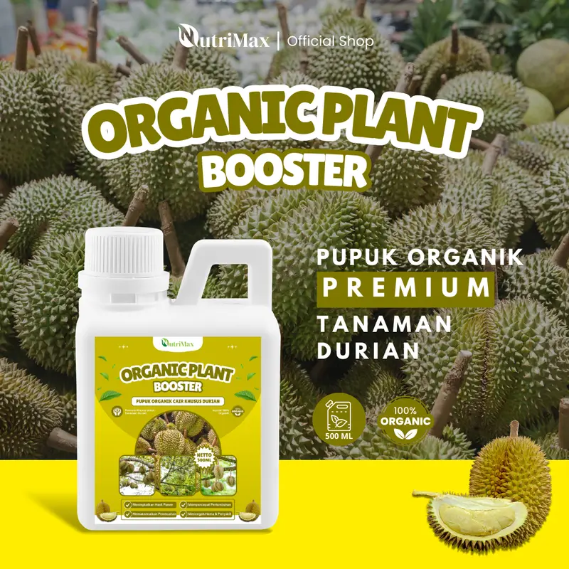 ORGANIC PLANT BOOSTER DURIAN 500 ML - Pupuk Organik Cair Dan ZPT Khusus Tanaman Durian - Mempercepat Pertumbuhan Dan Pelebat Tanaman Durian 0