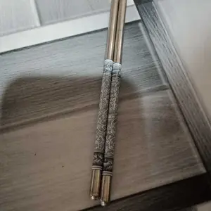 Sumpit stainless isi 5 pasang motif batik dan Sumpit Stainless Gagang Warna / Sumpit Makan Motif Stainless Korea Bulat