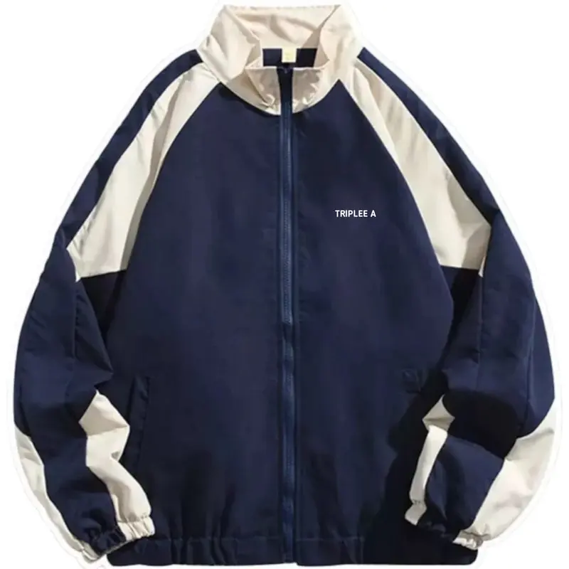 Jaket Colorblock Pria Anti Air Jacket Parasut Cowok VARSITY JACKET VINTAGE SOFT PARASUT WATERPROOF MANTEL PRIA Bomber Distro Keren Navy 0