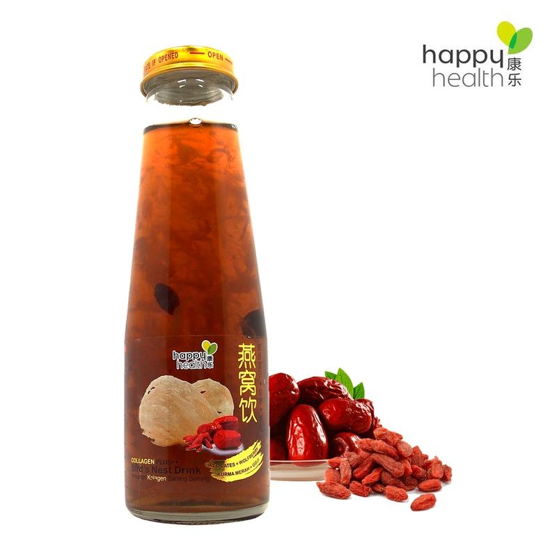 Product Introduction of Happy Health Collagen Plus++ Bird's Nest Drink - Red Dates Wolfberry / Honey Longan / Aloe Vera & Rock Sugar (3 Bottles) Halal  Beverage 14