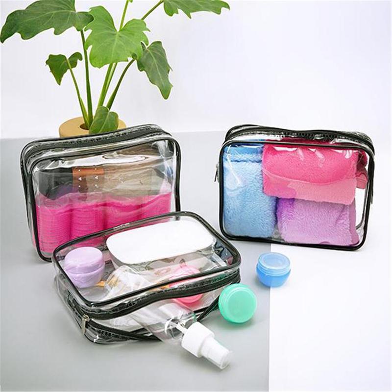 Product Introduction of Environmental Protection Zipper Storage Pouch Waterproof Toiletry Bag Transparent Cosmetic Bags Makeup Case 12