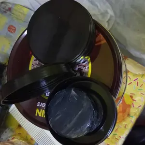 Tempat Sabun Bulat Ada tutup Soap Case Kotak Sabun Bundar Hitam