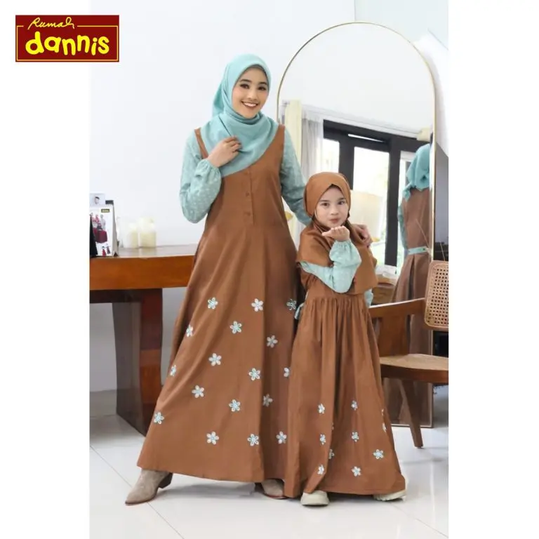 [A 240316//JKPM 0309]COUPLE SARIMBIT ABAYA GAMIS BUSANA MUSLIM ANAK JUBAH DRESS D'ZARA JKPM 0309 A 240316 MOM AND GIRL IBU DAN ANAK RUMAH DANNIS