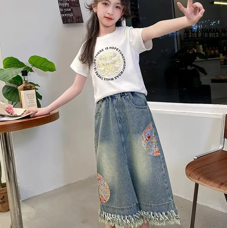 TOKO ARSYILA | SETELAN ROK JEANS CHEONGSAM PREMIUM 140,150,160,170 0