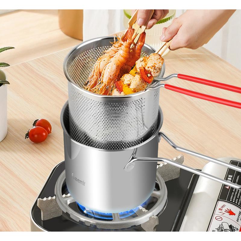 Panci Mini Penggorengan Deep Fryer Pot Strainer Stainless Steel - Shop ...