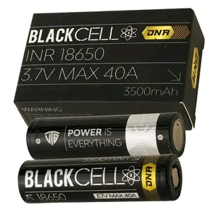 Battery Blackcell DNA 3500mAh INR 18650 40A - Baterai Black Cell 100% Authentic Batrai Batere Batre