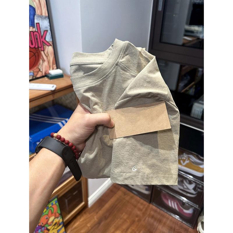 Áo Thun Nam Mỹ Cổ Tròn Ngắn Tay Thể Thao Thoáng Khí Thấm Hút Ẩm Nhanh Khô Màu Trơn Phong Cách Cho Tập Luyện