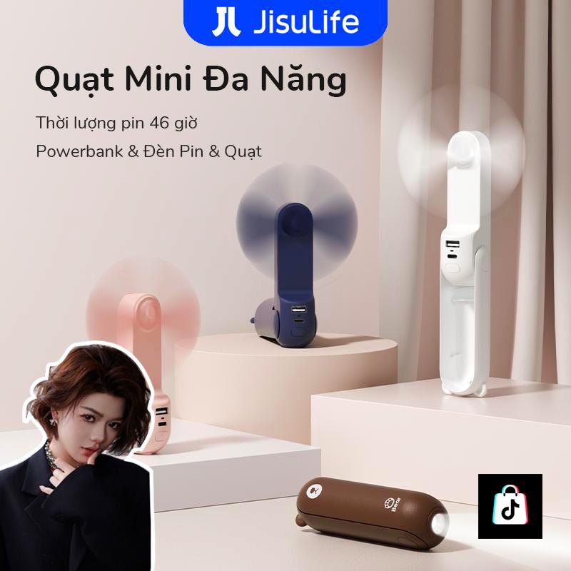 【 JisuLife × dauchinavlog  Quạt Mini Cầm Tay JISULIFE, Dung Lượng Pin 4500mAh, Cầm Tay, Chạy Bằng USB, Có Thể Gập Lại, Nhẹ Thì, Yên Tĩnh, Đèn Led, Thích Hợp Cho Người Hâm Mộ,