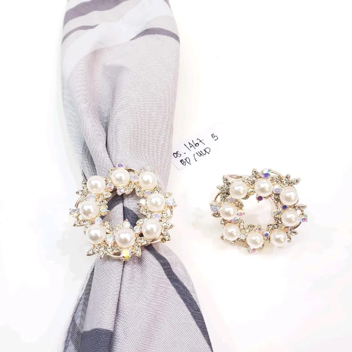 Ring hijab mutiara lucu simple Muslim Peniti