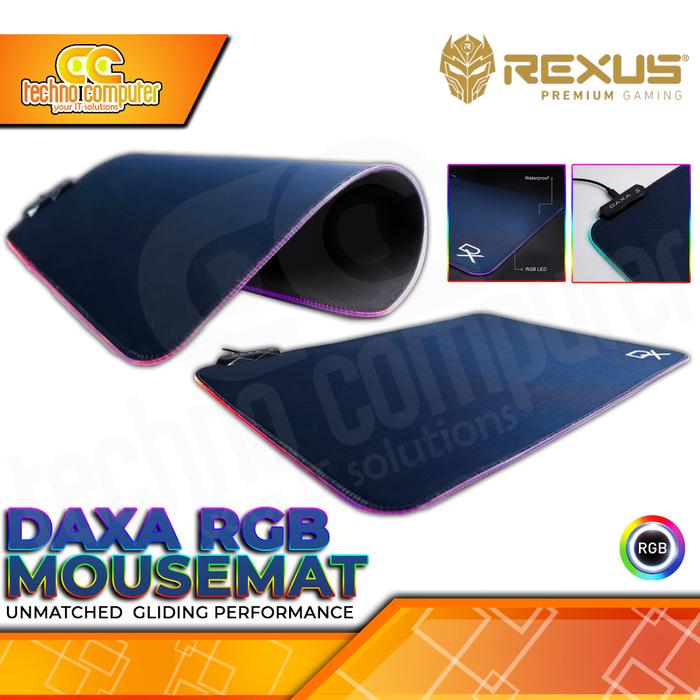 Gambar MOUSEPAD REXUS DAXA Mat Cordura RGB (483 x 456 x 5 mm) - Gaming Mouseppad dari Techno Computer Bali Kota Denpasar Tokopedia
