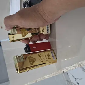 Terlaris Korek Api Gas Premium Gold Jumbo Luxury pro seri Bar - Korek Isi Ulang Mewah Full Metal Anti Angin Desain Emas 999 Stylish Aksesoris Pria Unik Kado Luxury bara