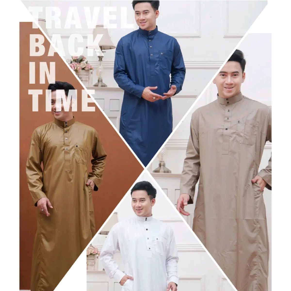 GAMIS JAHITAN SAUDI KANCING METAL B
