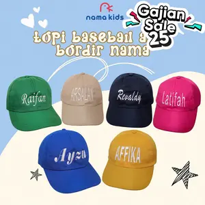 TOPI BORDIR NAMA ANAK TOPI CUSTOM NAMA TOPI BORDIR SATUAN TOPI BASEBALL BORDIR NAMA DEWASA TOPI BORDIR LOGO KARAKTER DEWASA Fashion