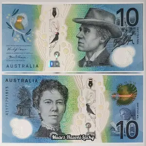 Koleksi Australia Pecahan 10 Dolar Bahan Polymer Original