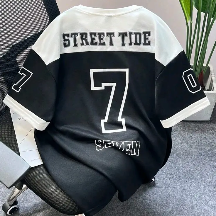 KAOS Distro Oversize 6XL 5XL 4XL 3XL 2XL XL L M S Kaos Kombinasi Korean Style Sreet Tide Logo Full Print Tshirt Pria Wanita Big Size Bahan Catton combed 30s Lembut Adem Nyaman dipakai Kaos Kombinasi warna Putih mix Navy Kain Katun Keren Sablon Hitam Merah 1