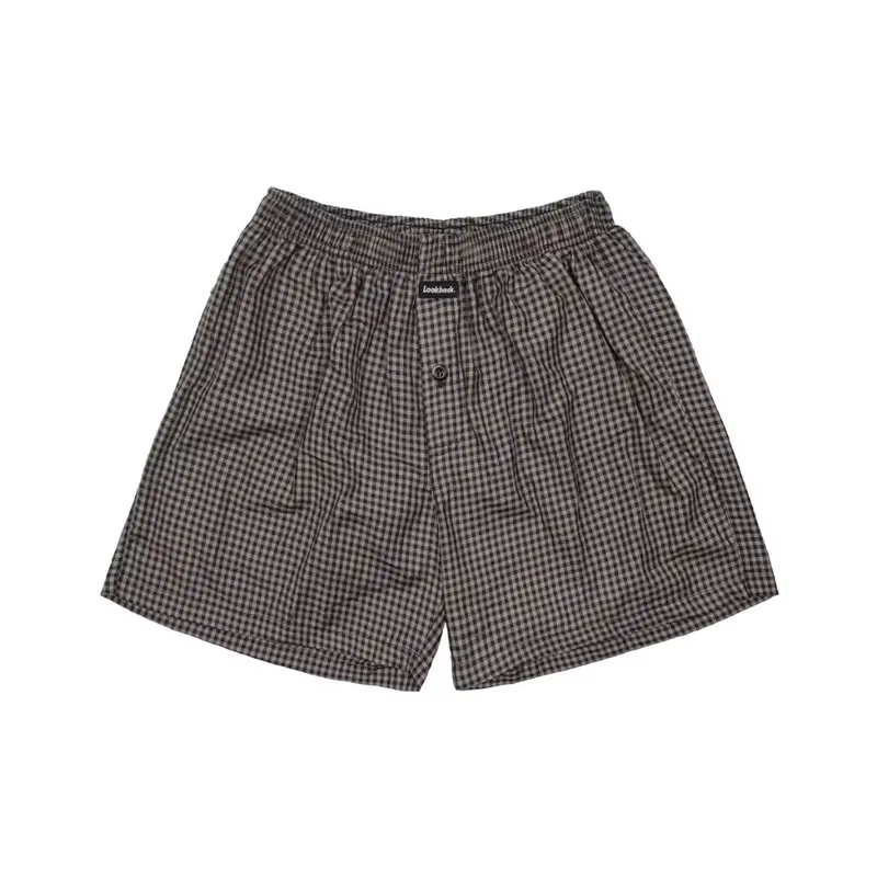 Celana Boxer Kotak - kotka Pria Wanita Celana Pendek Model Kancing Saku Hanya Boleh Dicuci Dengan Tangan Multicoloured unfinished xl keren papa dali kolor Shorts casual polos 2