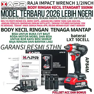 APR impact wrench type ap84m  550nm baterai 88v standart fullset accecoris lxt 10cell