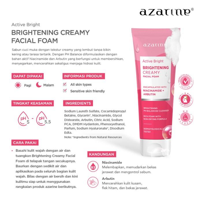 Azarine Active Bright Brightening Creamy Facial Foam 50 GR 1