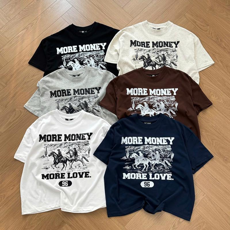 YC1996 - Áo Thun Boxy Form Ver2 In Hình Cao Bồi Cưỡi Ngựa 6 Màu Local Brand Unisex