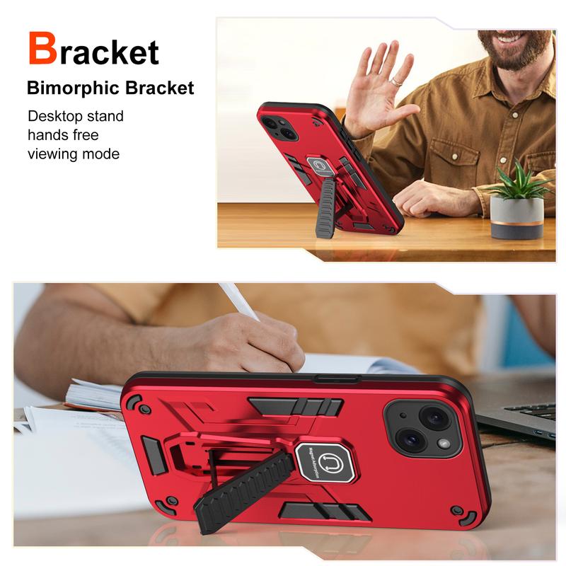 Product Introduction of Silicone Shockproof Foldable Stand Case for iPhone 7/8 Plus/X/11/12/13/14/15 Pro Max - Protective Phone Cover with Built-in Kickstand 8