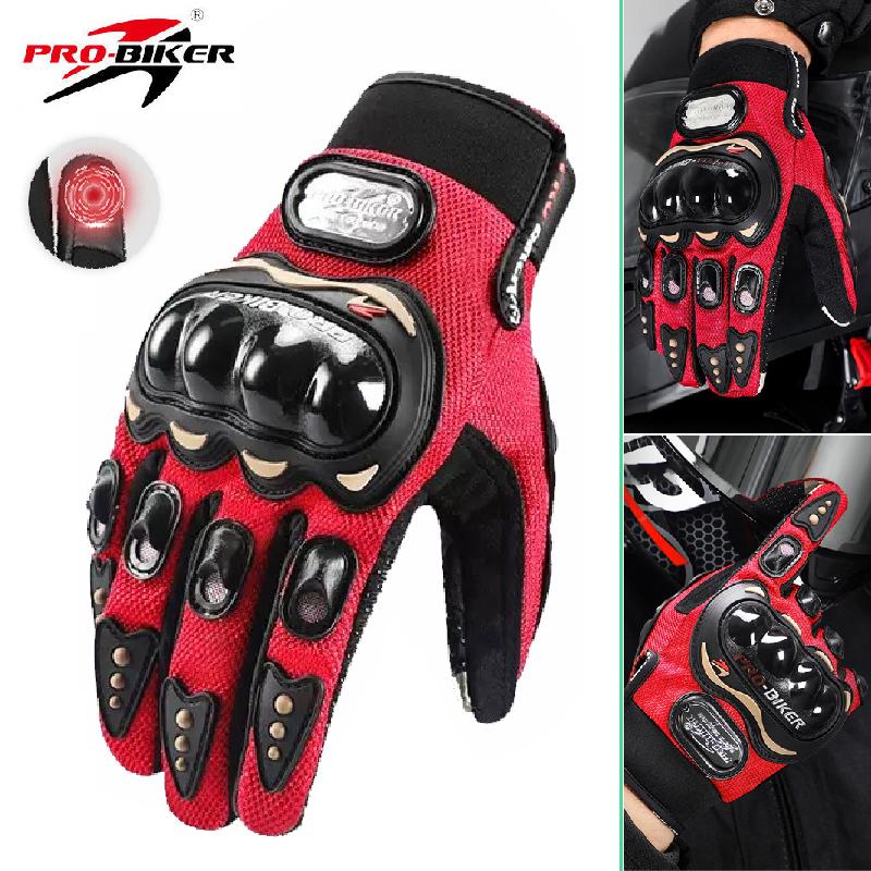 RidingTribe Damen Motorrad Handschuhe - Leder Mit Touchscreen | Pink