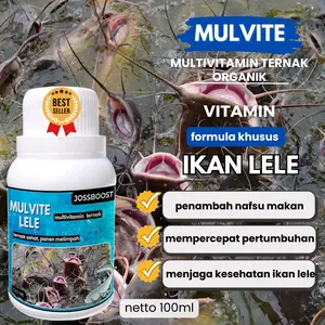 MULVITE IKAN LELE, VITAMIN Ikan Lele Agara Cepat Besar 100  Ml Probiotik Pemacu Pertumbuhan Ikan Lele Vitamin Pemacu Tumbuh Besar