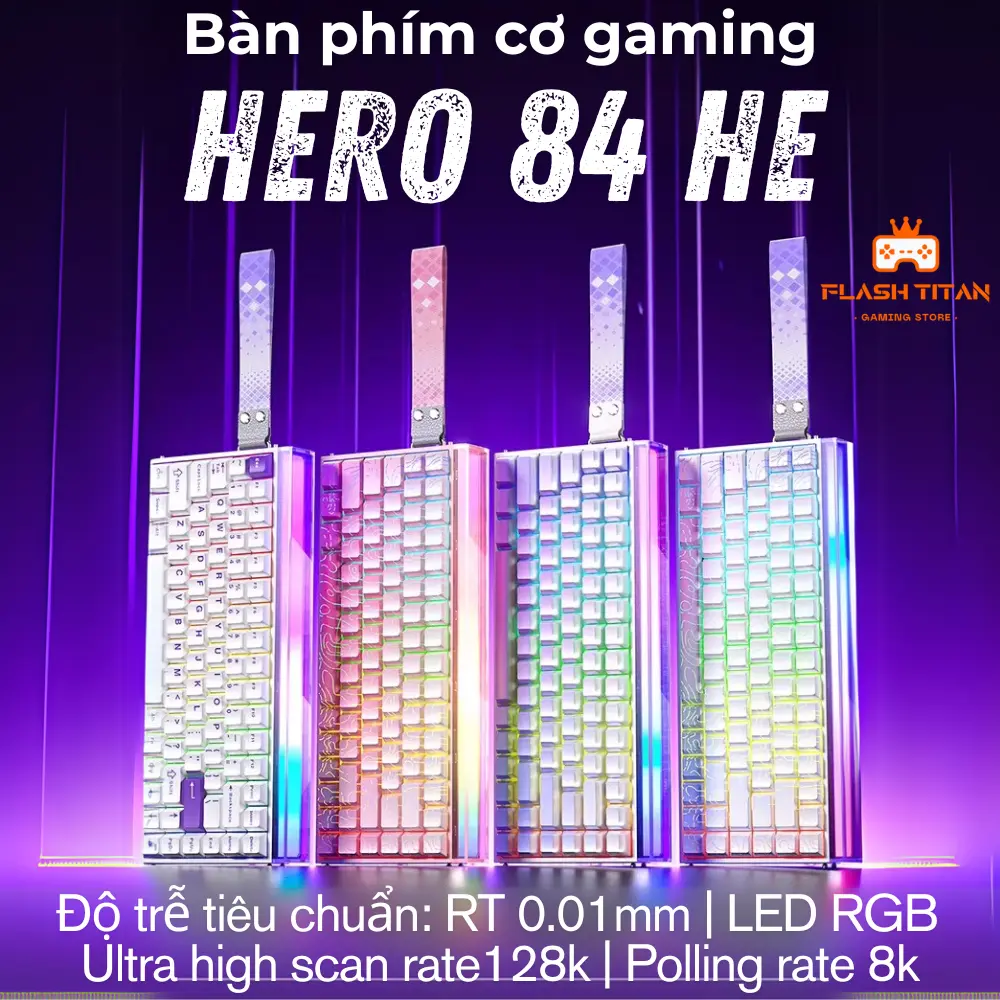 Bàn Phím Cơ Gaming Aula Hero 84 HE - Rapid Trigger - Switch Nam Châm 8k Polling Rate - RT 0.01mm | BigBuy360 - bigbuy360.vn Bàn Phím Cơ Gaming Aula Hero 84 HE - Rapid Trigger - Switch Nam Châm 8k Polling Rate - RT 0.01mm | BigBuy360 - bigbuy360.vn