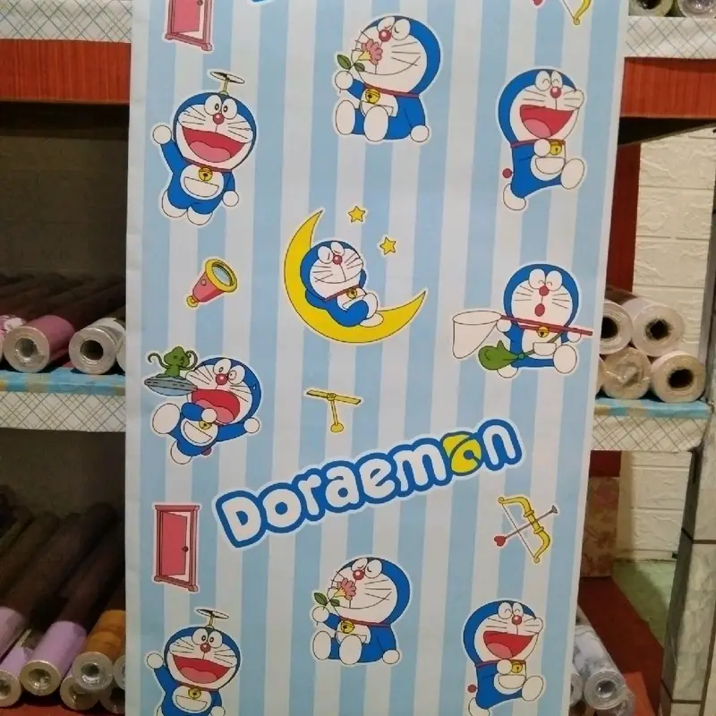 Wallpaper stiker dinding DORaemon terbaru uk 45cmx4,5m MuRah berkualitas sudah berperekat 2
