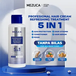 MEZUCA Profesional Hair Cream Refreshing Treatment Tanpa Bilas 5in1 Sun Protection Conditioner Vitamin Serum Masker Rambut 100mL