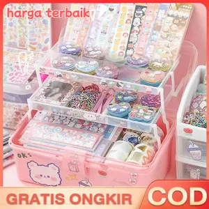 Toyslndonesia Paket Kerajinan DIY Anak Perempuan Premium (Gratis 50+ Stiker Lucu & Lem Krim Aroma Vanila) | Kotak Penyimpanan Karakter + Stempel Cat Api Edisi Unicorn - Mainan Edukasi Kreativitas Usia 6-12 Tahun, Hadiah Ulang Tahun Murah & Seru