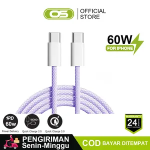 OSCROP Kepala Charger 35W + Kabel Type-C 60W Set, Pengisian Cepat Super, Tahan Lama, Cocok untuk iP & Android