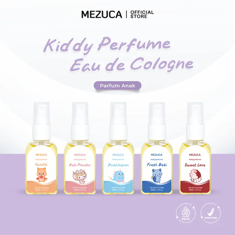 [EXCLUSIVE CIMBRUT] Dapat 5 Botol Parfum Anak Kiddy Series Mezuca 30mL Eau De PARFUME BPOM Wangi Harum Bayi Anak Kecil Tahan Lama 2