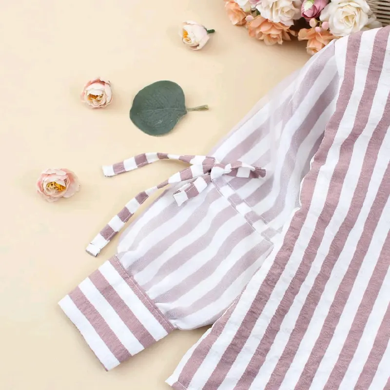 3-12 TAHUN KEMEJA ANAK OVERSIZE ORGANZA KEMEJA ANAK MOTIF SALUR Fashion 7
