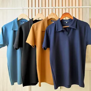 Cupachino Mango Knit Baju Polo Shirt Pria Cutting Slim Fit