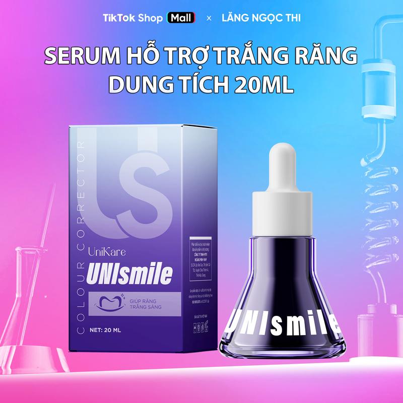 Serum Hỗ Trợ Trắng Răng Unismile Hỗ Trợ Cải Thiện Vàng Răng Unikare Dung Tích 20ml