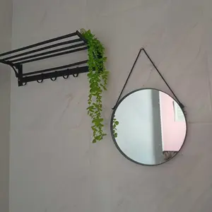 Cermin Aesthetic Diameter 30cm / Cermin Dinding / Kaca Cermin Gantungan Tali