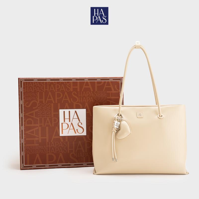 [MỚI] Túi Tote Nữ Quai Tròn Hearty HAPAS Size 35 - Túi Tote Da Cao Cấp Tặng Kèm Phụ Kèm Charm