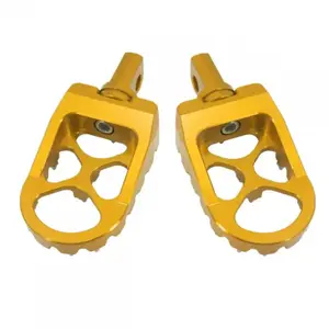 CNC WIDE FOOT PEGS ROATING OFFROAD FOOTPEGS HARLEY [GOLD]
