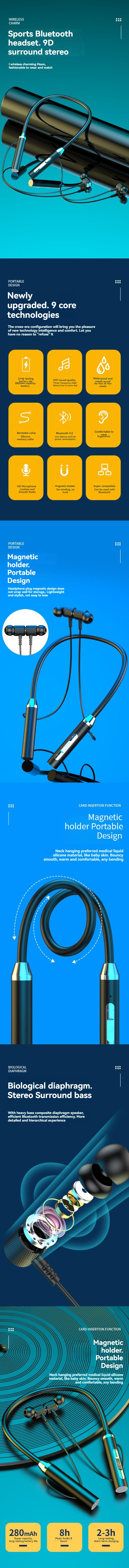 Product Introduction of Tai Nghe Không Dây Bluetooth, Phong Cách Cổ Yếm, Giảm Tiếng Ồn, Sử Dụng Cho Cả Hai Tai, Thời Gian Chờ Cực Dài, Thích Hợp Cho Apple, Huawei, Xiaomi Và Các Thiết Bị Khác, Hàng Mới Về 0