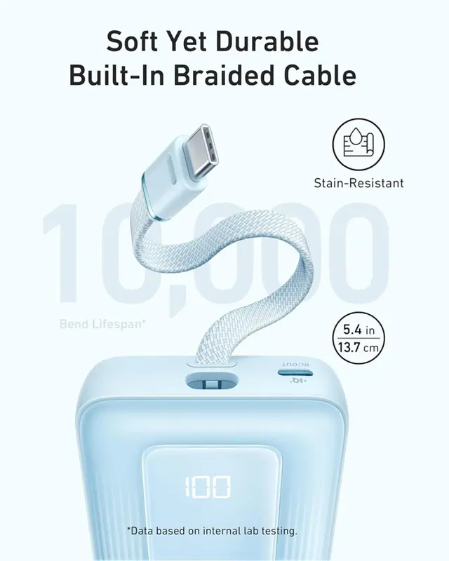 Anker Powerbank Zolo 10000 mAh 30w With Type C Cable fast Charging PD 30 - A1688/A1680 2