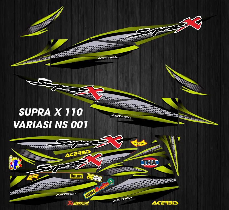 STIKER STRIPING DECAL MOTOR SUPRA X 110 TAHUN 2000-2004 NS O1 Motorcycle 4