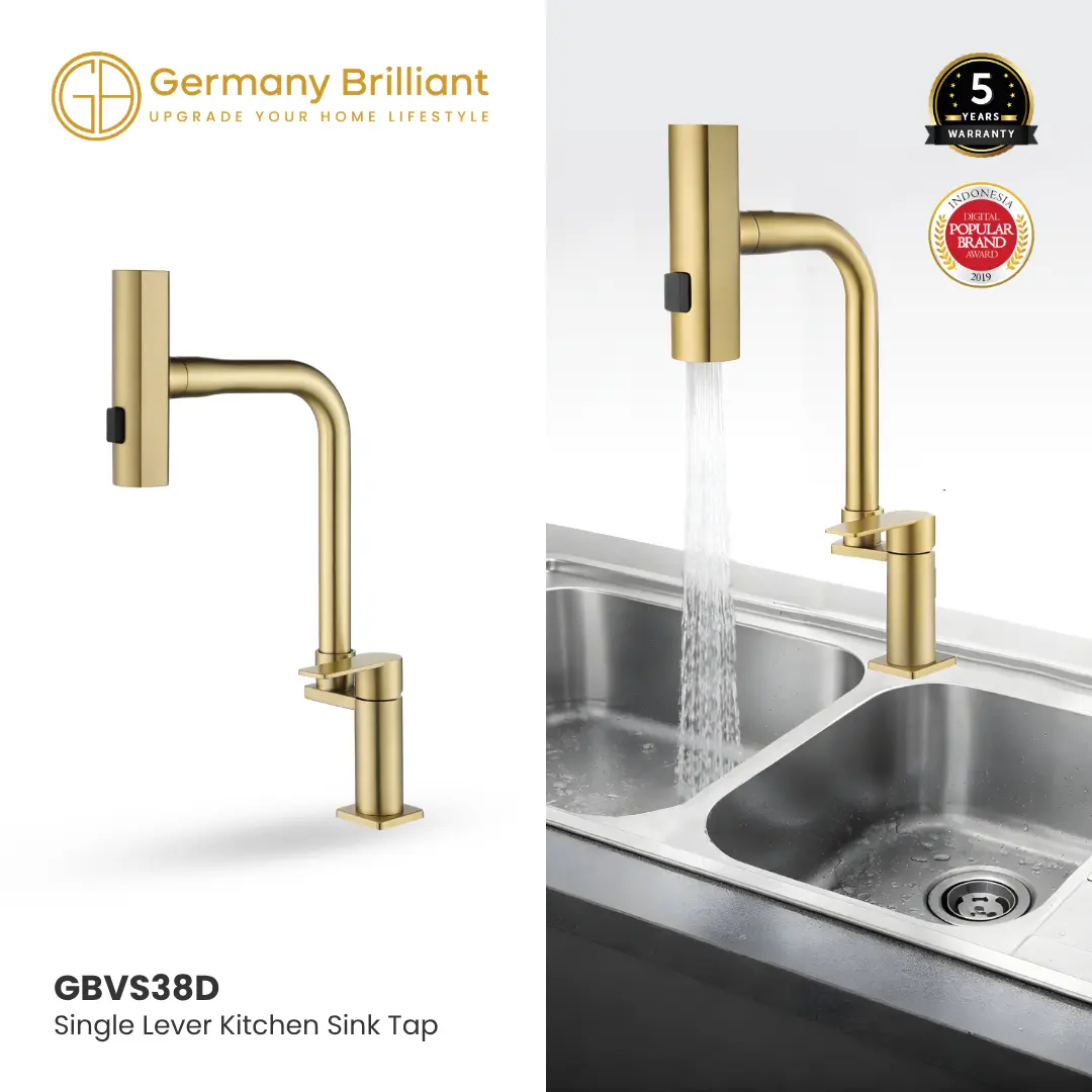 Germany Brilliant Keran Sink / Kran Bak Cuci Piring Air Dingin GBVS38D Series
