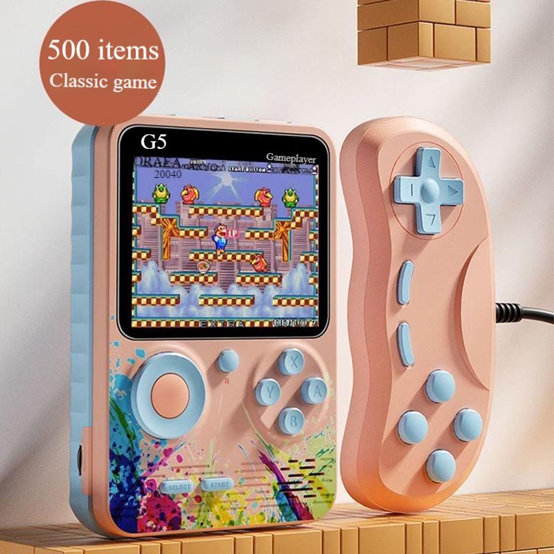 Máy Chơi Game cầm tay G5, Máy phổ biến, Thích hợp cho học sinh, Đồ chơi hoài niệm, 500-trong-một, Phong cách Cổ Điển Kích thước nhỏ, PSP