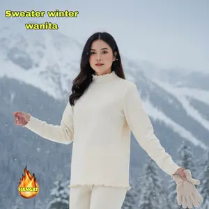Long john wanita sweater sweeter winter musim dingin tebal wanita