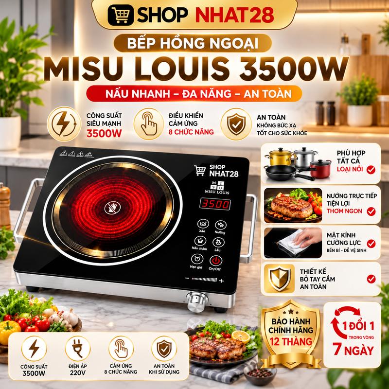 Bếp Gốm Hồng Ngoại MISU LOLIS Đa Năng 3500W Không Tiết Kiệm Điện