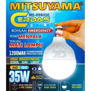 Bohlam Emergency Cerdas Mitsuyama 25W 35W