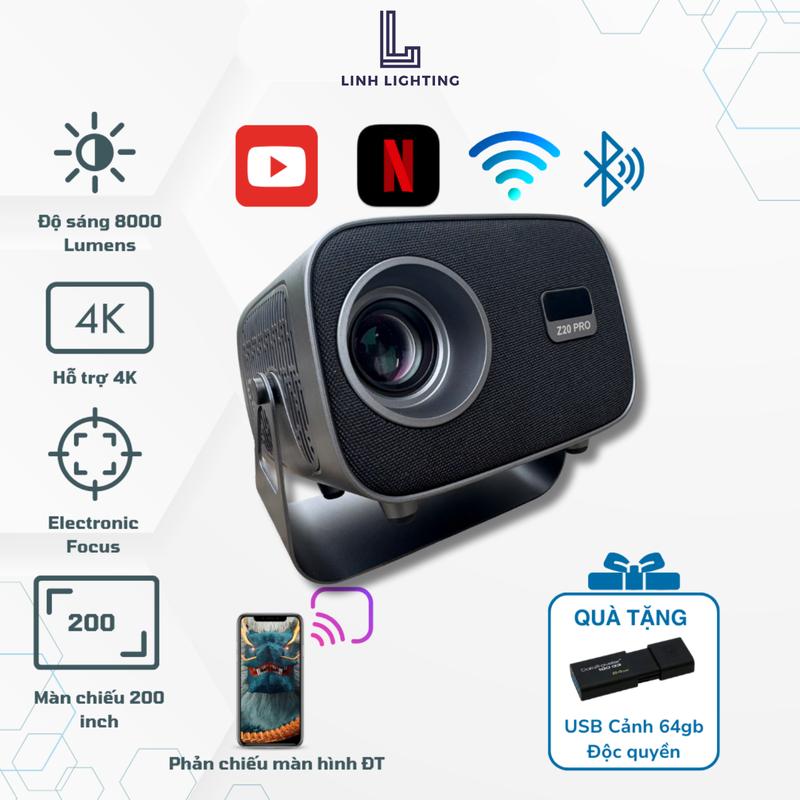 Máy Chiếu Z20 Pro | Tặng USB Cảnh 64GB Độc Quyền | Đi Cảnh Bay Phòng, Xem Phim,…