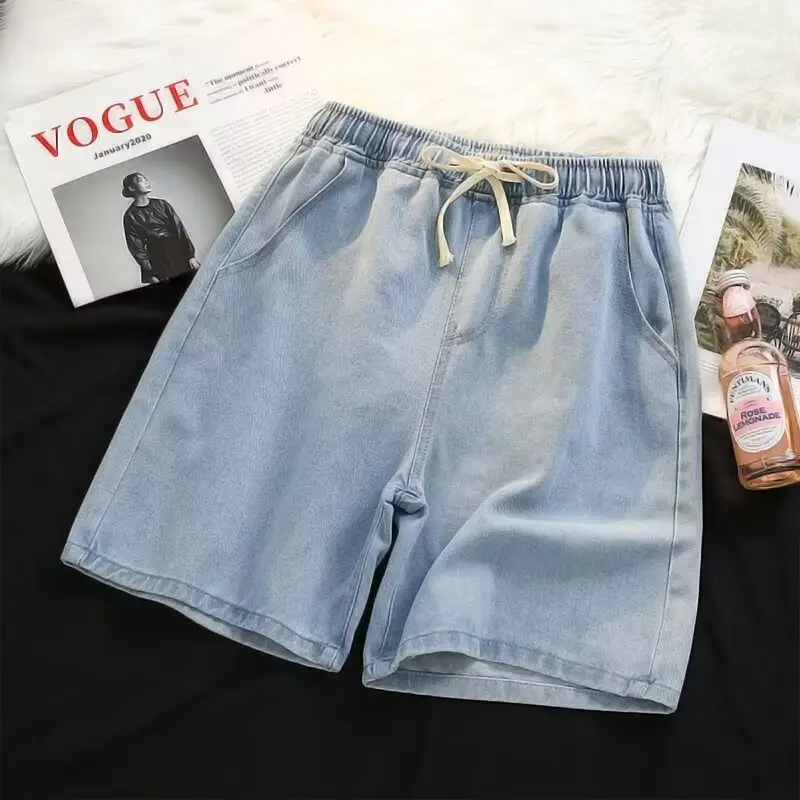 Jeans shorts for Men Pants for Men Korean jorts for men Casual jeans for men Blue Denim Pants Menswear Fabrics Trouser Streetwear Plain